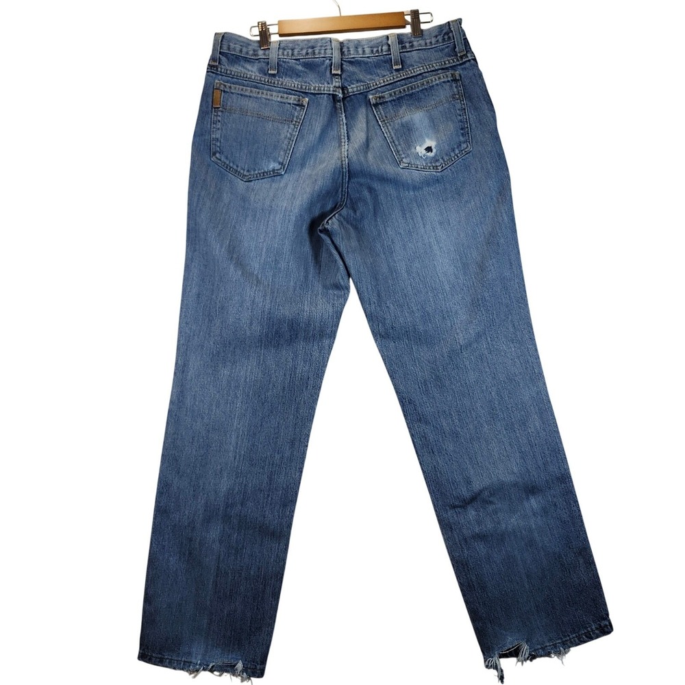 Cinch Green Label Men Jeans 36x32 Blue Denim Classic Fit Straight Leg Distressed - Picture 2 of 13